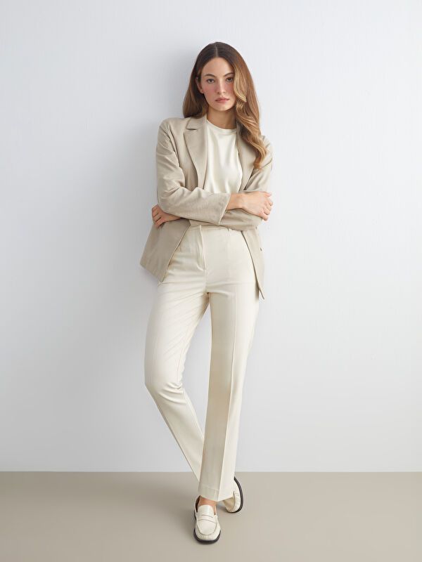 Moudda LC Waikiki - Pantalon tissé moyen Femme Ecru - Tunisie 1