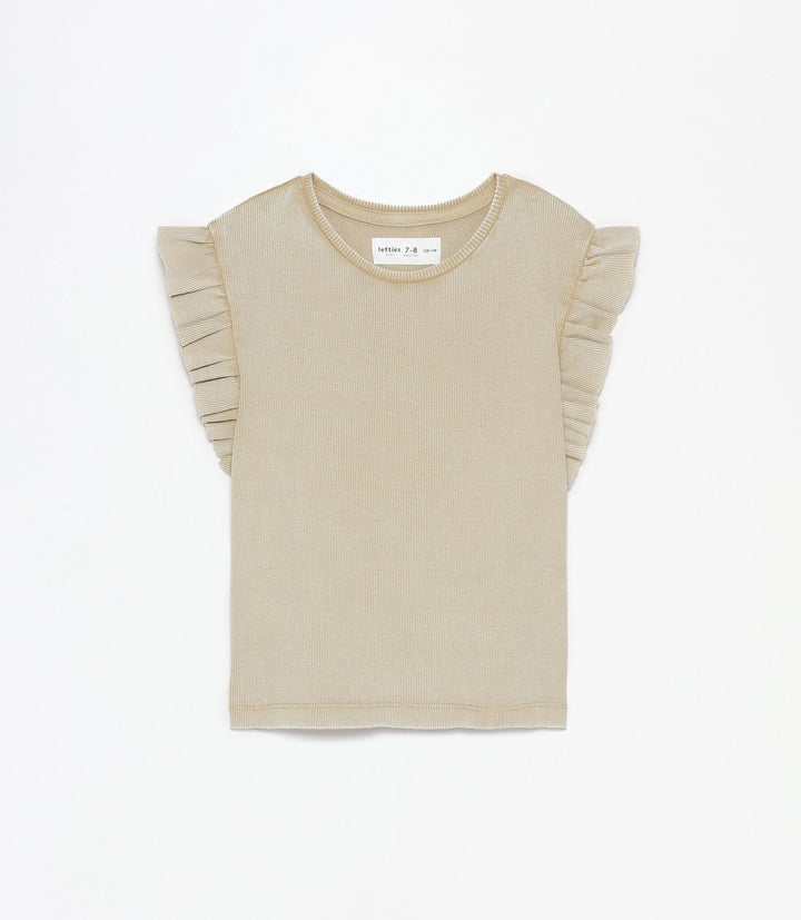 Moudda Lefties - T-Shirt Côtes - Volant Acid Wash Février Fille - Tunisie 1