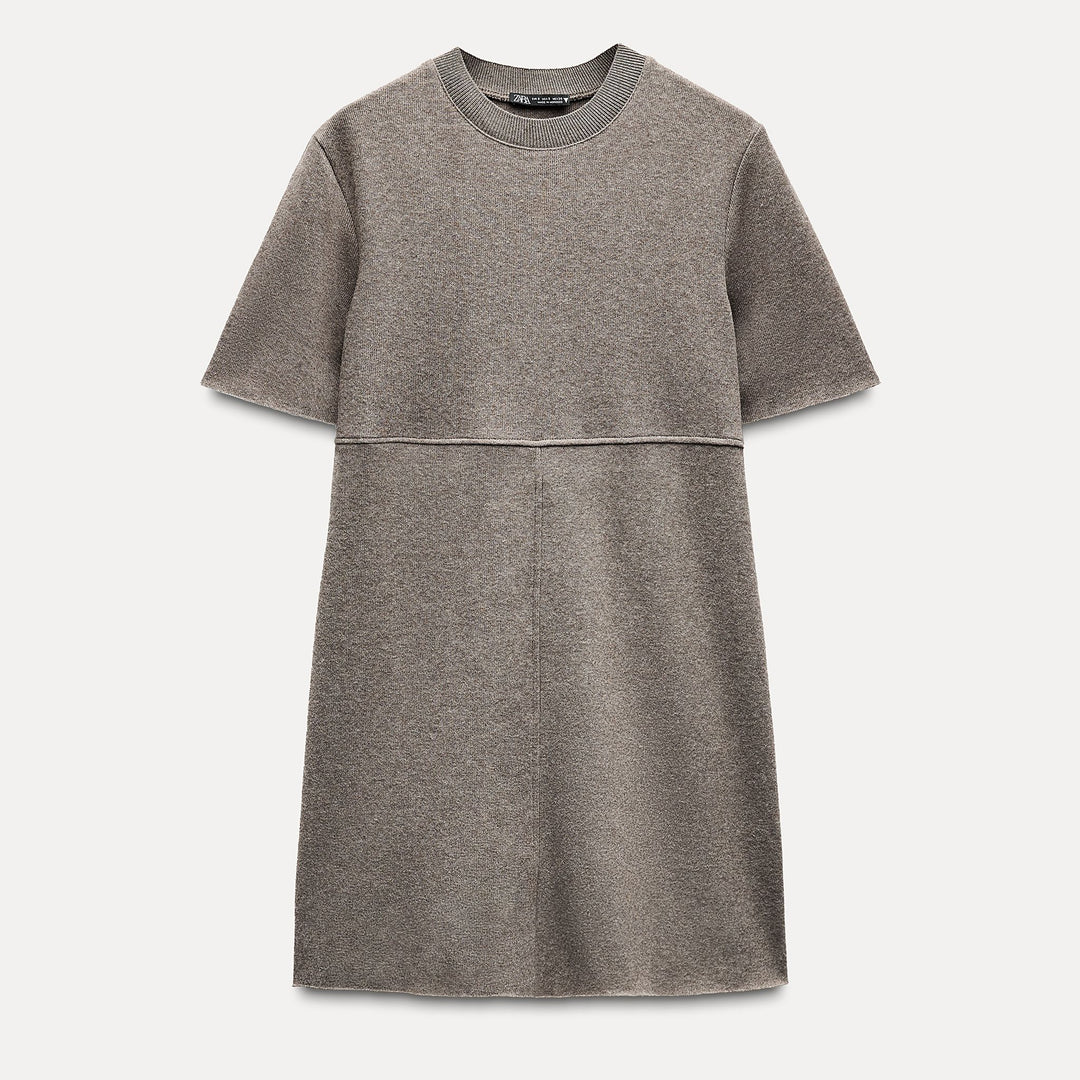 Moudda ZARA - Robe courte toucher doux, coloris anthracite - Tunisie 1