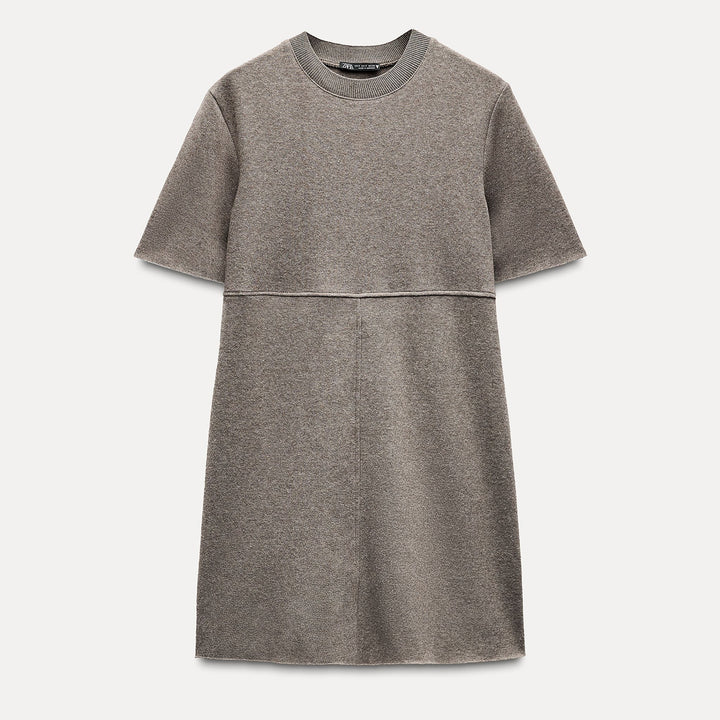 Moudda ZARA - Robe courte toucher doux, coloris anthracite - Tunisie 1