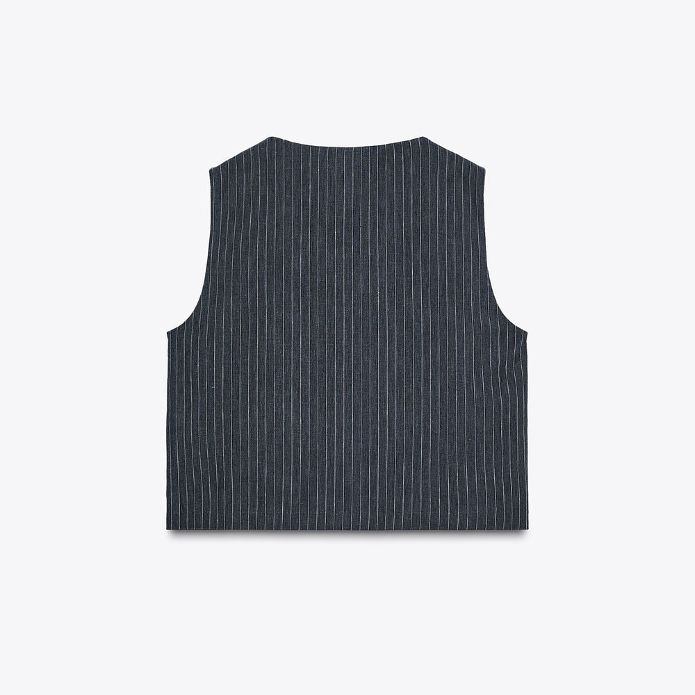 Moudda ZARA - Gilet Lin/Coton - Rayures & Alamars - Tunisie 2