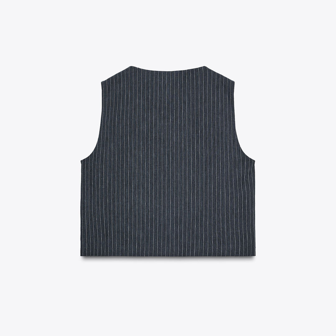 Moudda ZARA - Gilet Lin/Coton - Rayures & Alamars - Tunisie 2