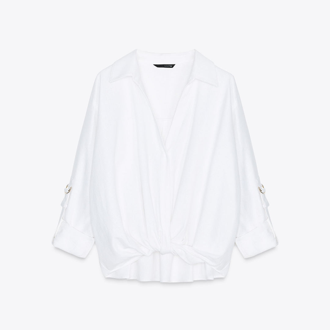 Moudda ZARA - Chemise Lin/Viscose - Nœud Taille - Tunisie 1