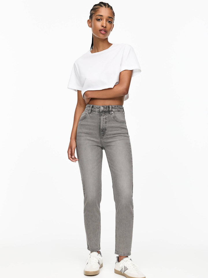 Moudda PULL & BEAR - Pantalon Mom Confort (Gris) - Tunisie 2