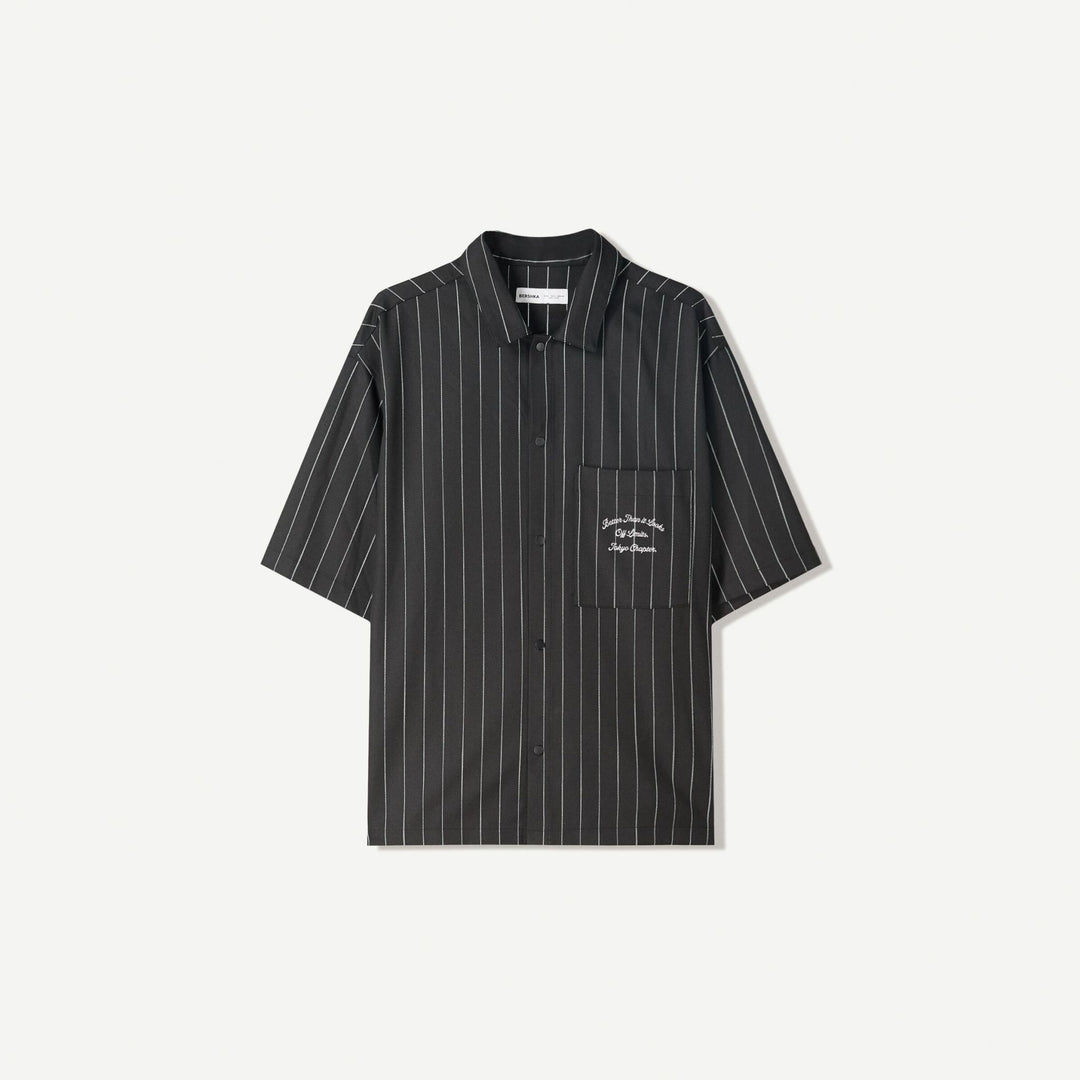 Moudda BERSHKA - Chemise Boxy - Rayures Brodées - Tunisie 1