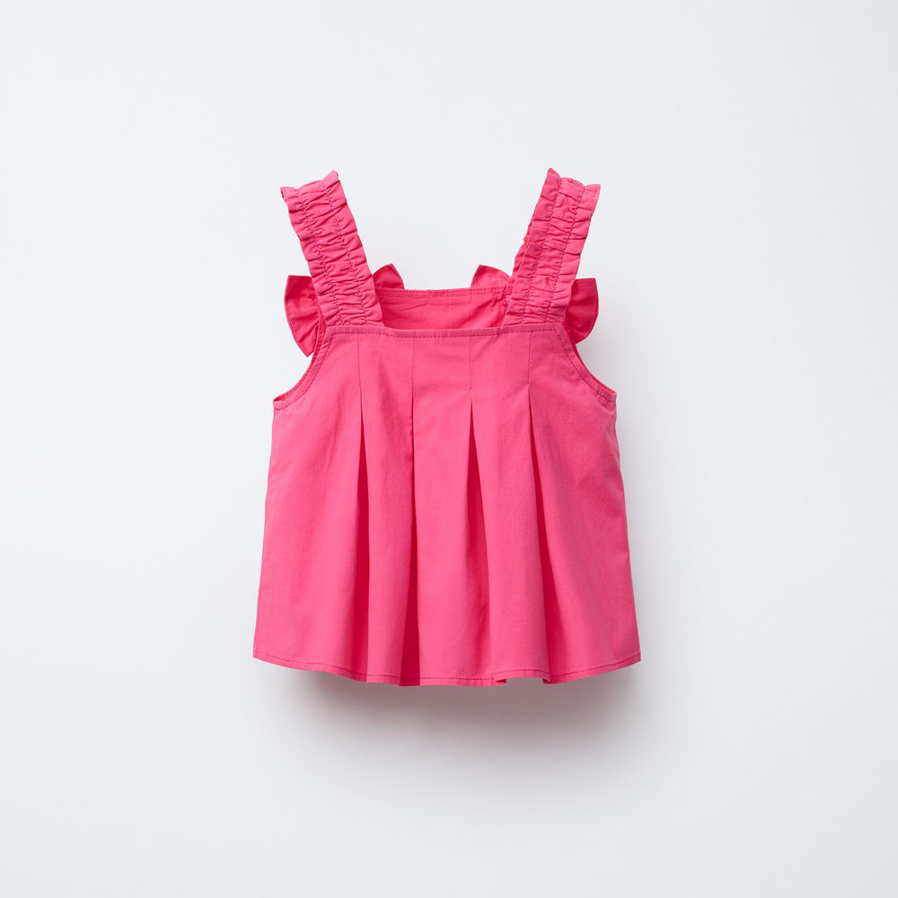 Moudda ZARA - Top Enfant Fuschia - Popeline & Nœuds - Tunisie 2