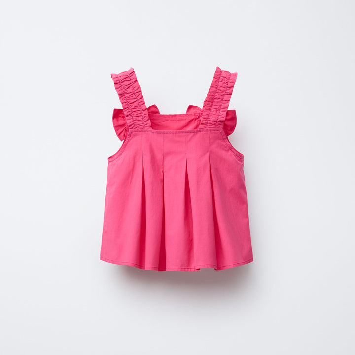 Moudda ZARA - Top Enfant Fuschia - Popeline & Nœuds - Tunisie 2
