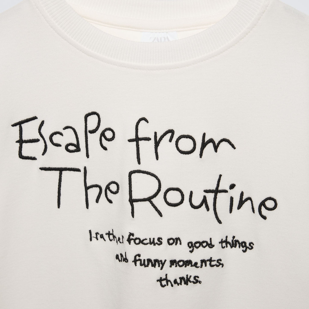 Moudda ZARA - T-shirt textes brodés - Tunisie 3