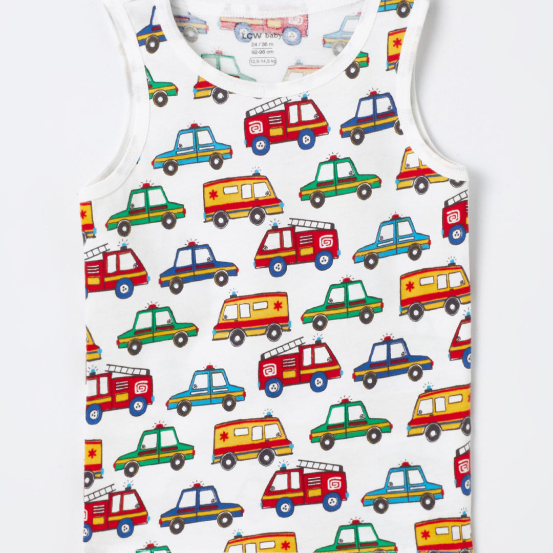 Moudda LC Waikiki - Débardeur en jersey Garçon Imprimé écru - Tunisie 3