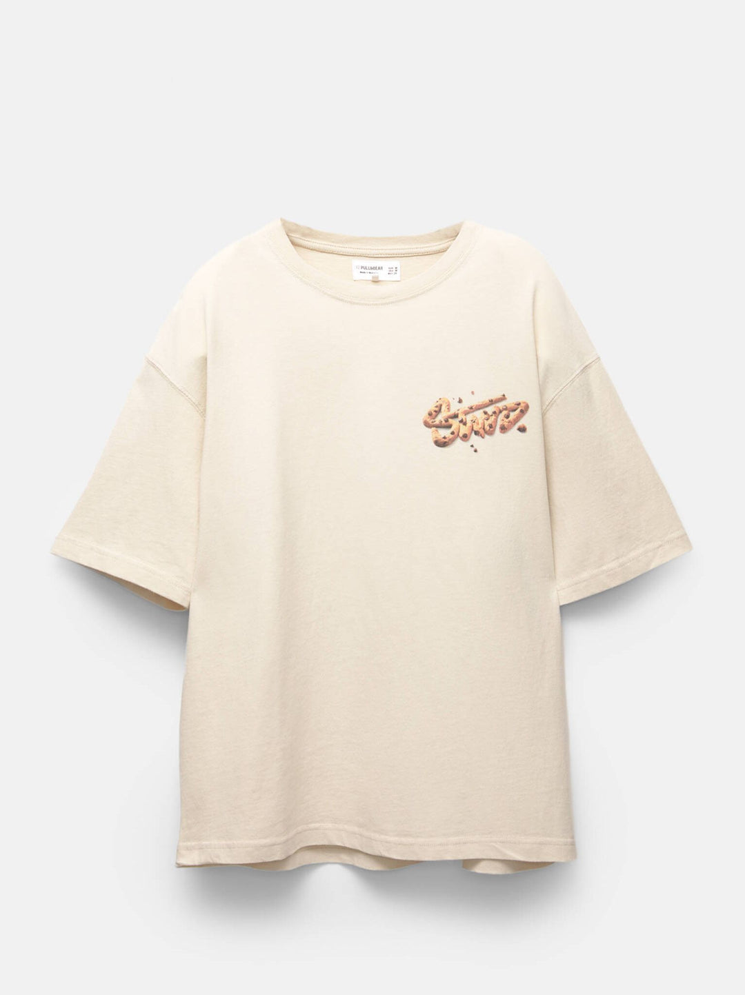 Moudda PULL & BEAR - T-Shirt Graphique - Biscuit - Tunisie 4