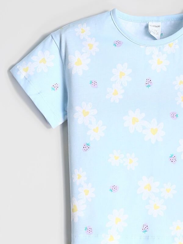 Moudda LC Waikiki - Body jersey manches courtes Fille Imprimé en blanc - Tunisie 4