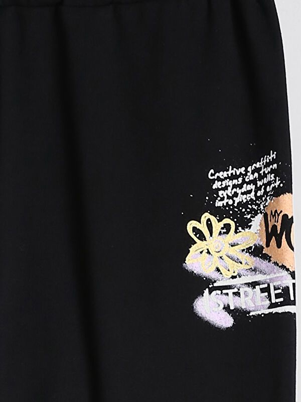 Moudda LC Waikiki - T-shirt en jersey stretch Fille Noir - Tunisie 3