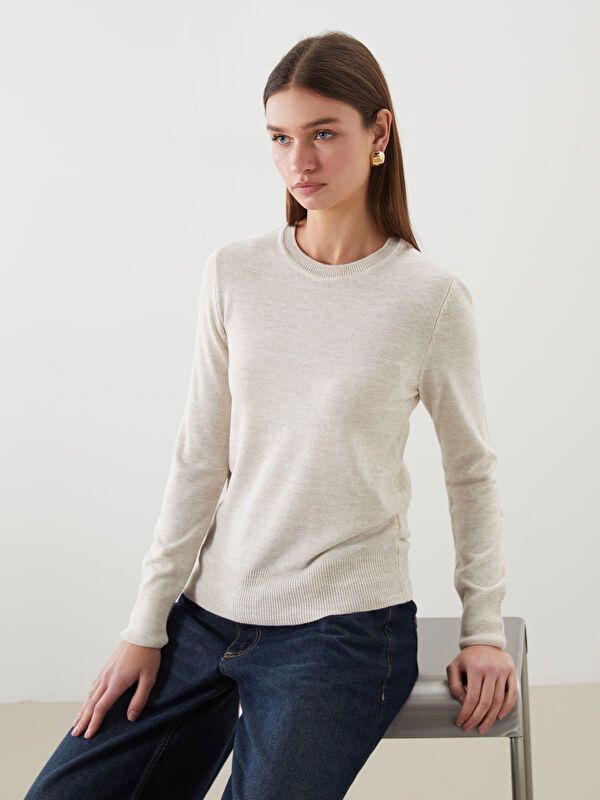 Moudda LC Waikiki - Pull tricot maternité Femme Mélange beige - Tunisie 1