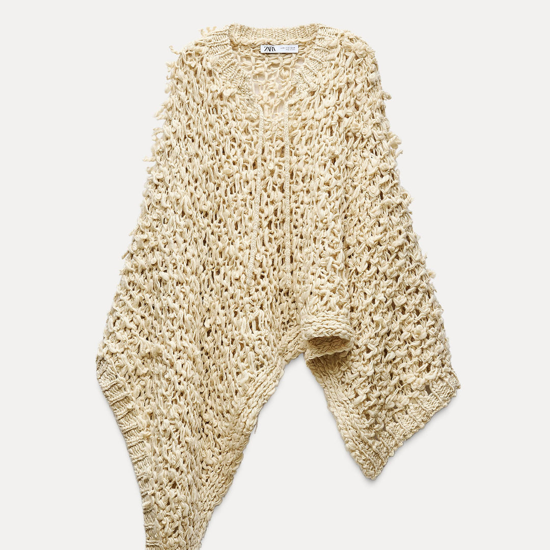 Moudda ZARA - Poncho tricot boucle capsule - Tunisie 1