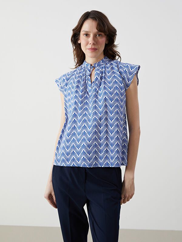 Moudda LC Waikiki - Chemisier (blouse) imprimé manches courtes en tissu pour Femme - Tunisie 1