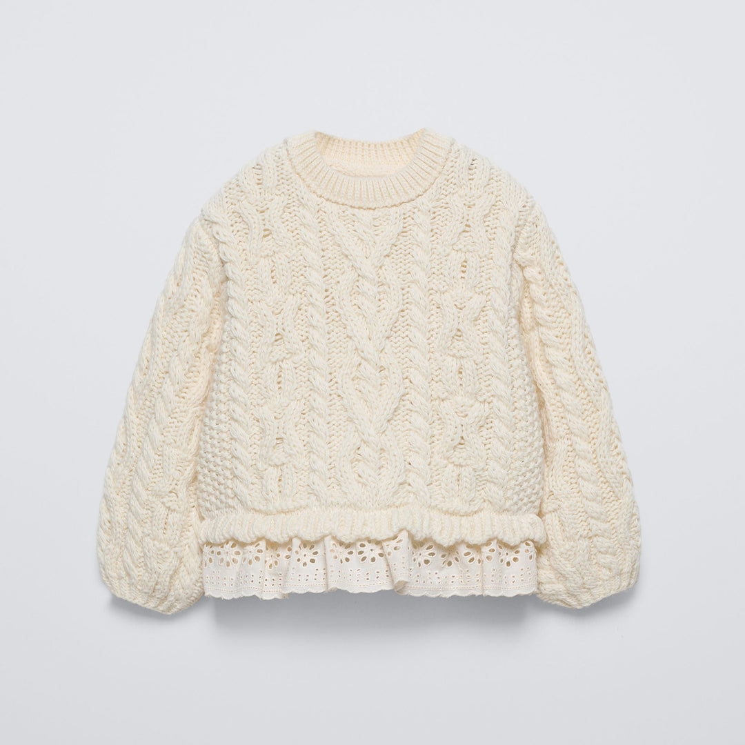 Moudda ZARA - Pull Enfant - Tresses & Dentelle Bas (6T) - Tunisie 1