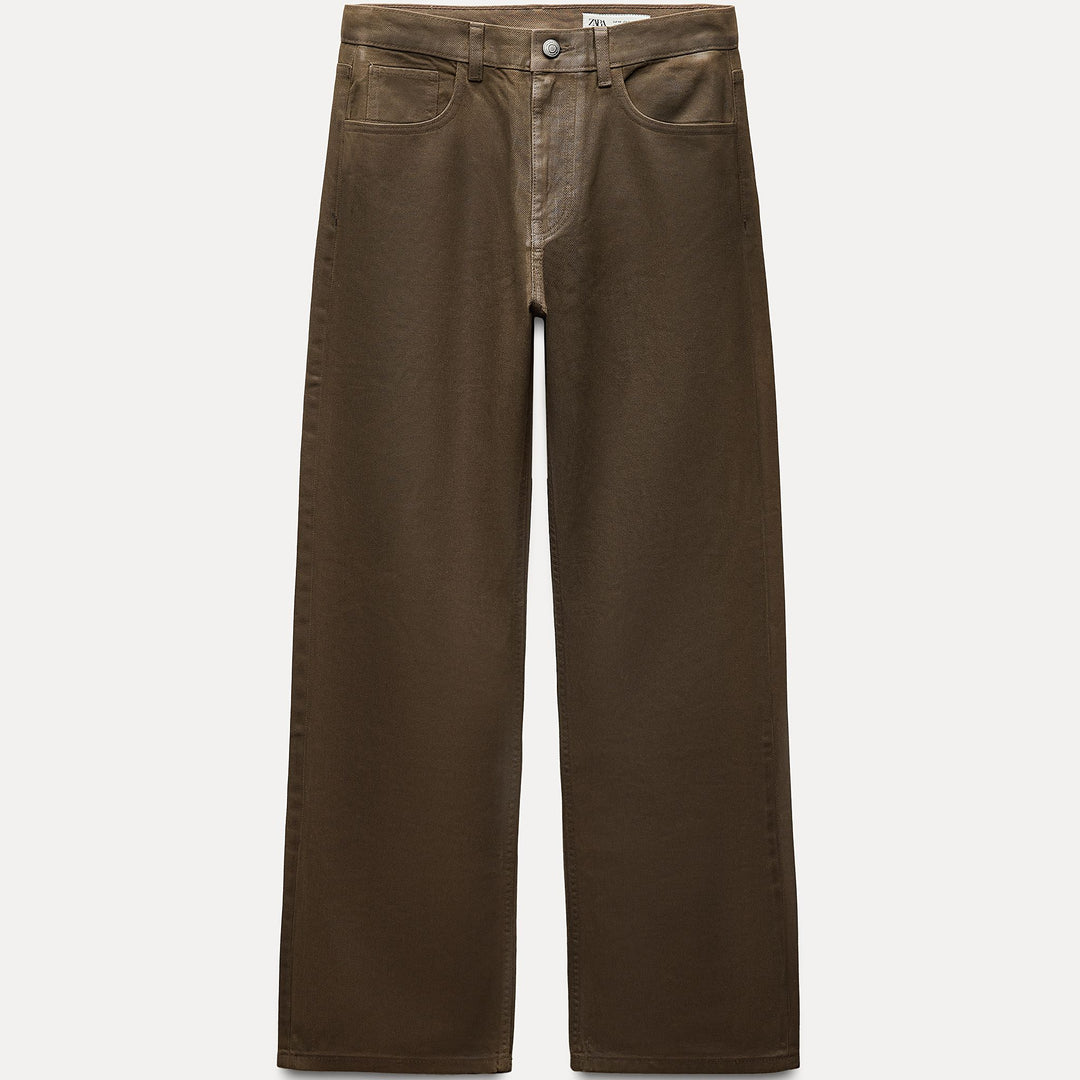 Moudda ZARA - Pantalon ciré marron - Tunisie 1