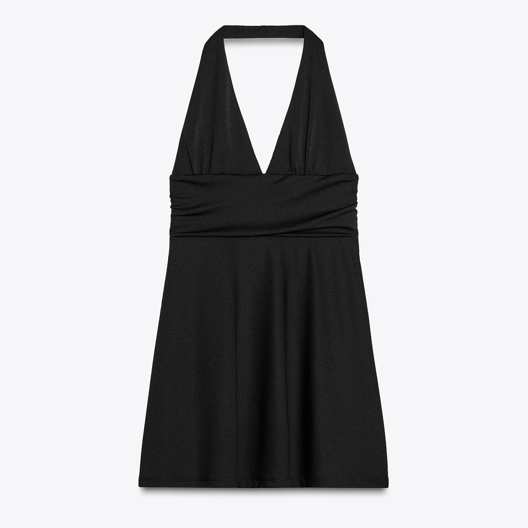 Moudda ZARA - Robe Mini Halter - Col Piqué & Bas Volume - Tunisie 1