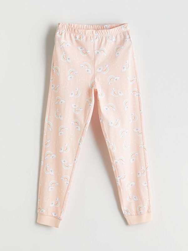 Moudda LC Waikiki - Pyjama en jersey manches longues moyen Fille Ecru - Tunisie 5