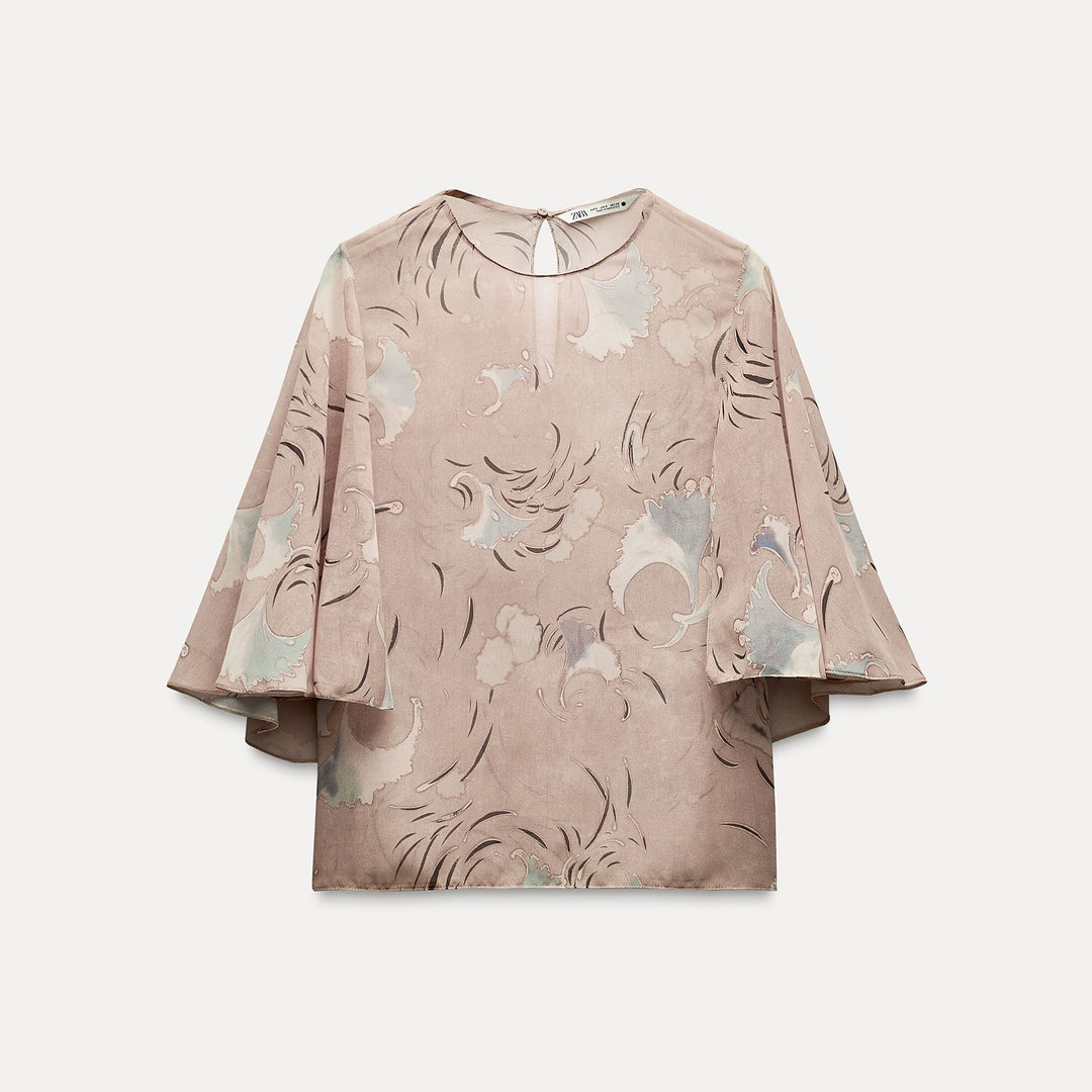 Moudda ZARA - Blouse Colette manches cape évasées - Tunisie 1