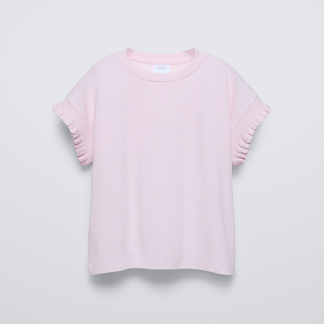 Moudda ZARA - T-shirt fille manches courtes, finitions (coloris 834) - Tunisie 2
