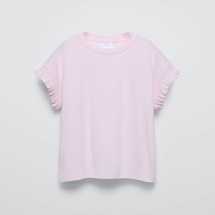 Moudda ZARA - T-shirt fille manches courtes, finitions (coloris 834) - Tunisie 2