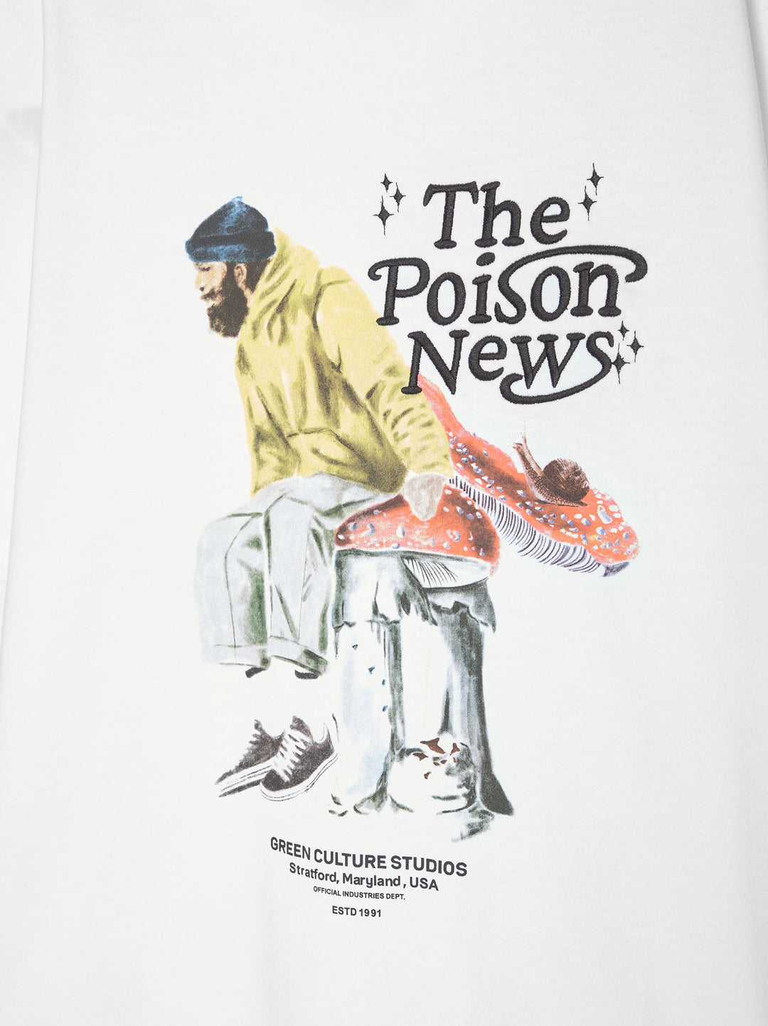 Moudda PULL & BEAR - T-Shirt Demi-Manches Blanc Natural Music Devant - Tunisie 2