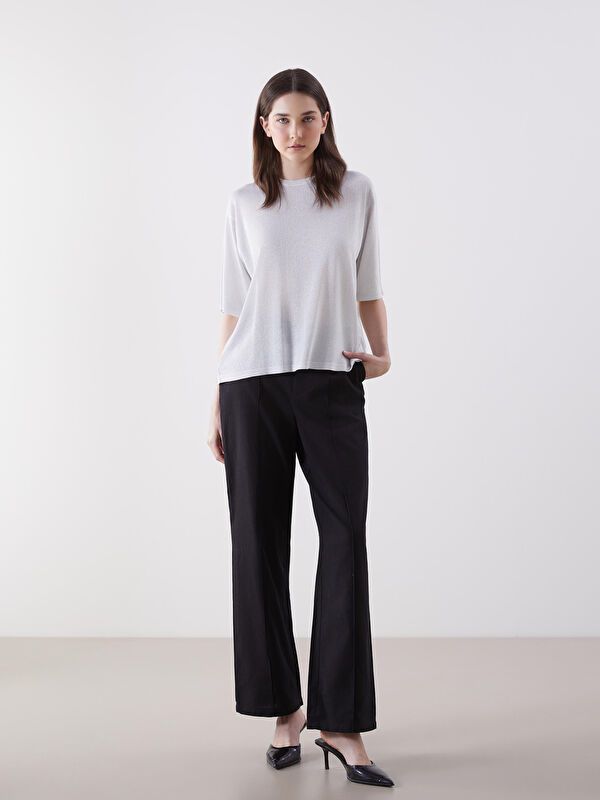 Moudda LC Waikiki - Pull tricot manches courtes Femme Lurex argenté - Tunisie 2