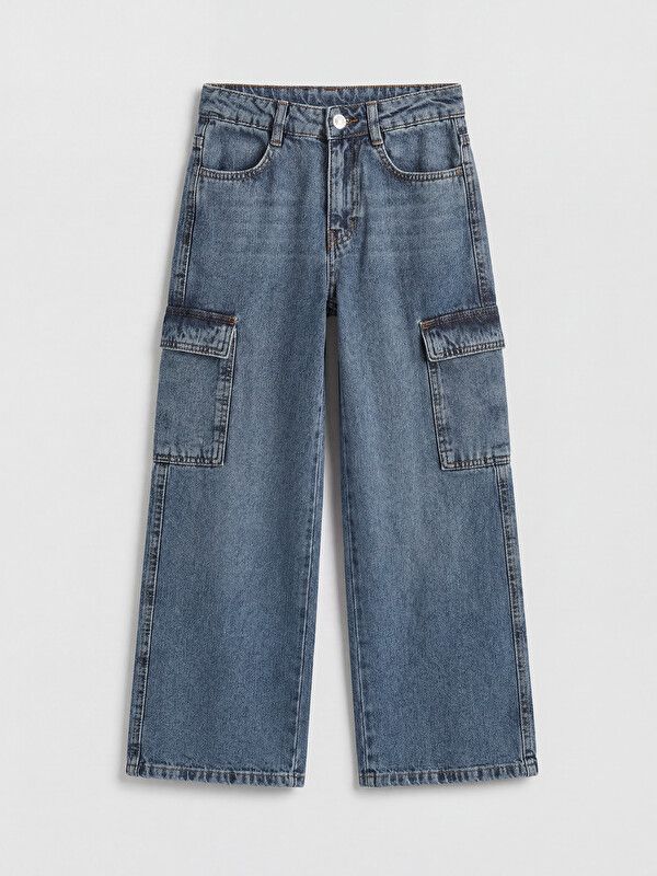 Moudda LC Waikiki - Pantalon en jean pour Fille couleur Bleu délavé à l'acide - Tunisie 1