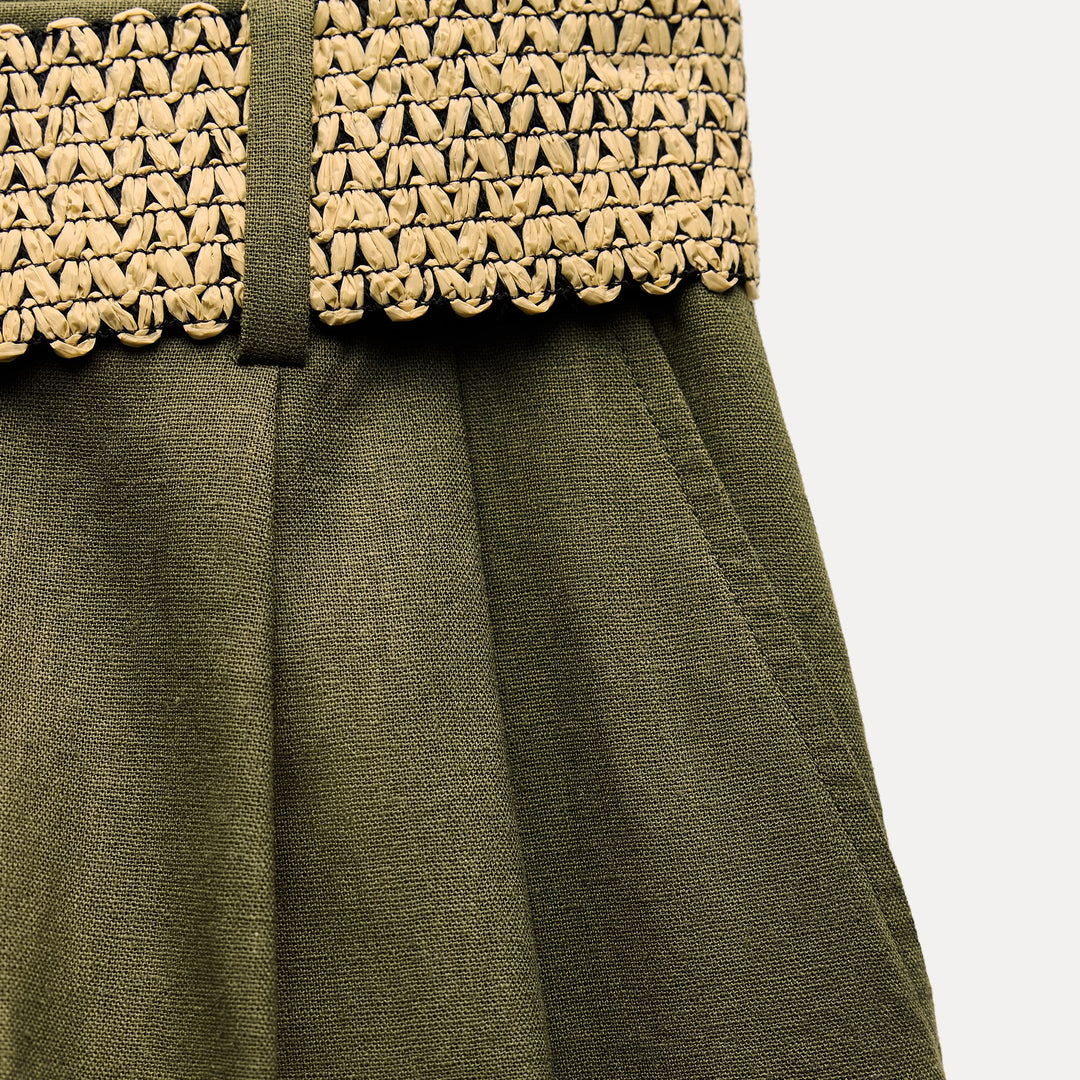 Moudda ZARA - Ceinture large boucle ronde imitation bois - Tunisie 3