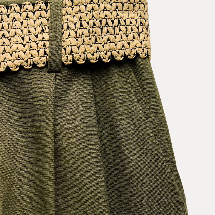 Moudda ZARA - Ceinture large boucle ronde imitation bois - Tunisie 3