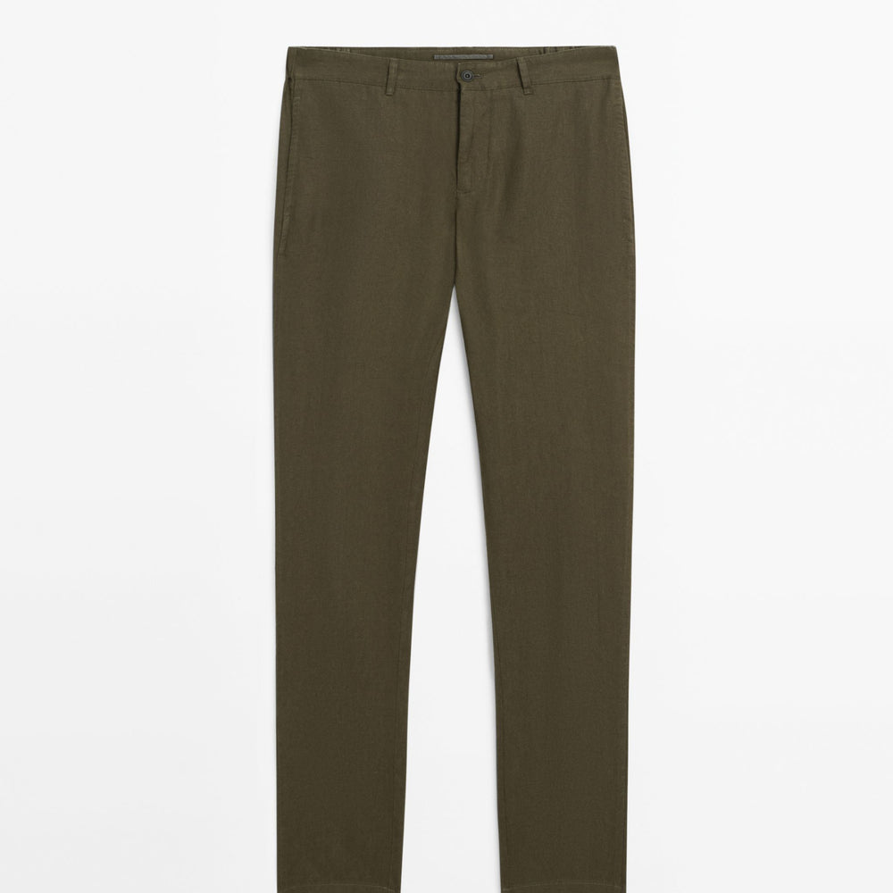 Moudda Massimo Dutti - Pantalon 100 % lin sophistiqué fuselé - Tunisie 2