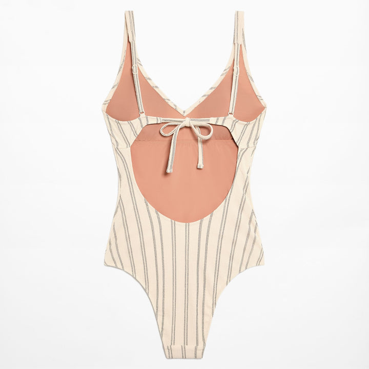 Moudda Oysho - Maillot de Bain Triangle Mousse Extra Rayé Rustique - Tunisie 2