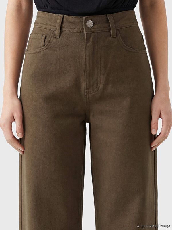 Moudda LC Waikiki - Jean basique en denim pour Femme couleur Marron laiteux - Tunisie 3