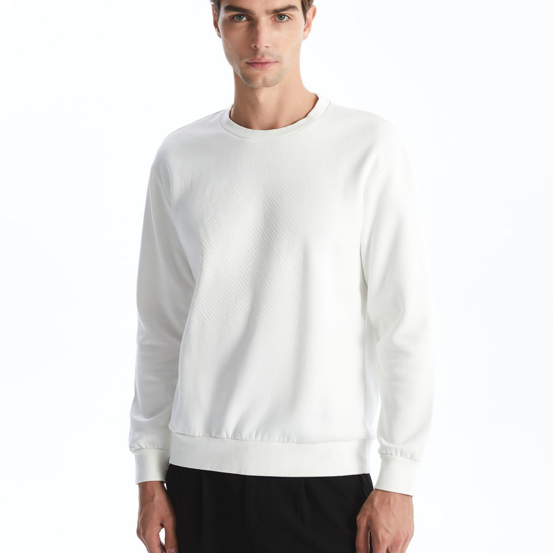Moudda LC Waikiki - Sweatshirt en jersey Homme Ecru - Tunisie 1