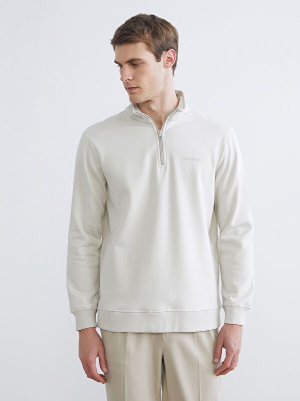 Moudda LC Waikiki - Sweatshirt en jersey couleur Gris pierre pour hommes - Tunisie 1