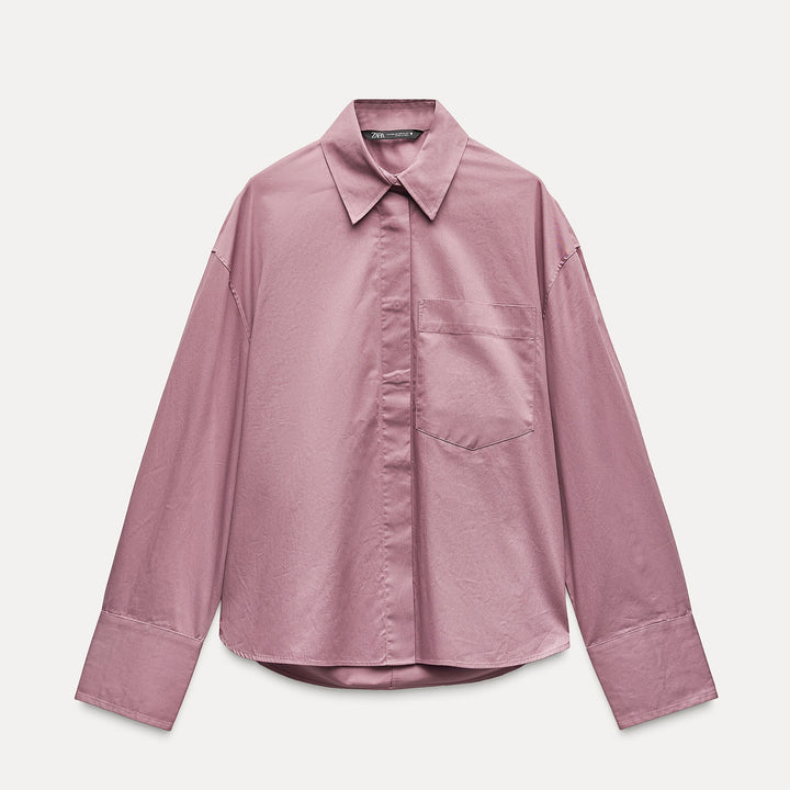 Moudda ZARA - Chemise gabardine manches longues grande poche - Tunisie 1
