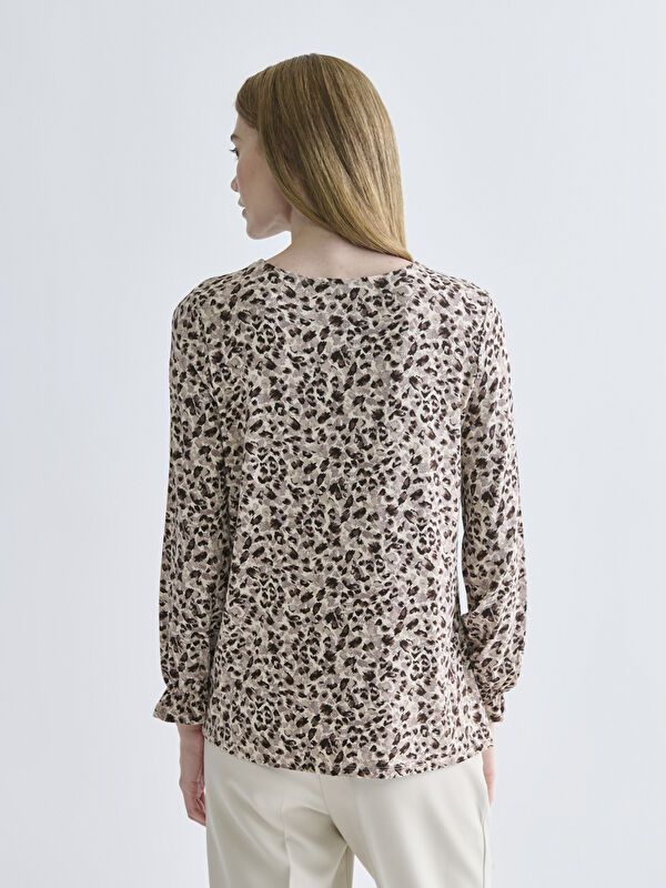 Moudda LC Waikiki - T-shirt fin à manches longues en jersey imprimé cv pour Femmes - Tunisie 4