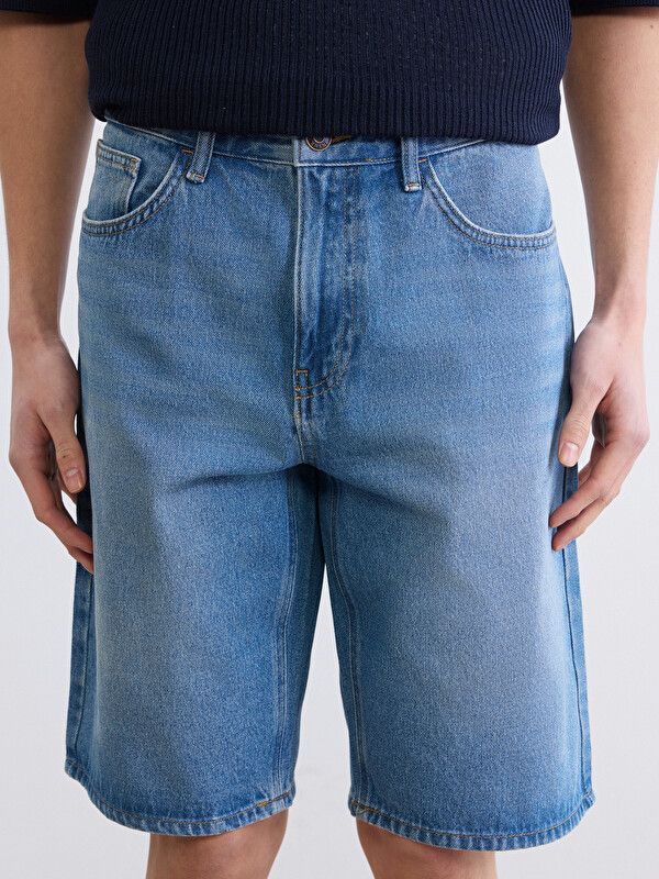 Moudda LC Waikiki - Bermuda en denim pour Homme couleur Rodeo Bleu indigo moyen - Tunisie 3
