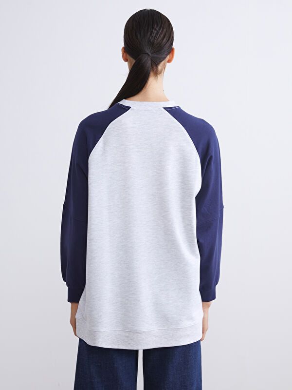 Moudda LC Waikiki - Tunique en jersey manches longues Femme Mélange de gris - Tunisie 4