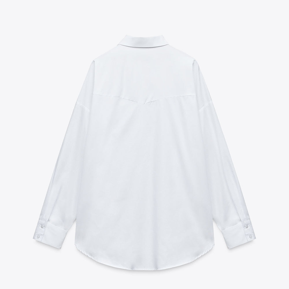 Moudda ZARA - Chemise Popeline Oversize - Clous Argentés - Tunisie 2