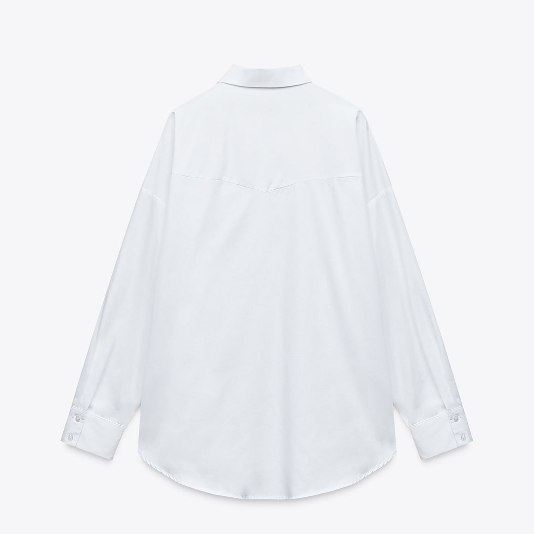 Moudda ZARA - Chemise Popeline Oversize - Clous Argentés - Tunisie 2
