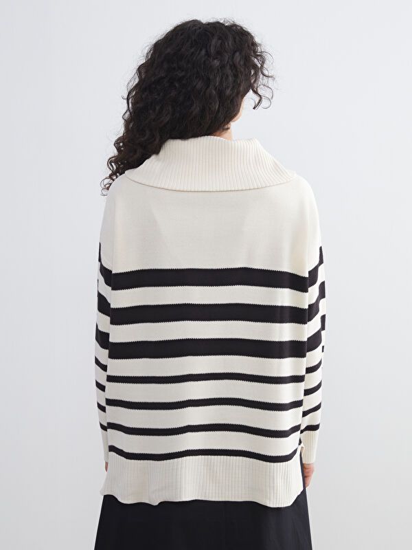 Moudda LC Waikiki - Tunique en tricot Femme Rayures noires - Tunisie 4