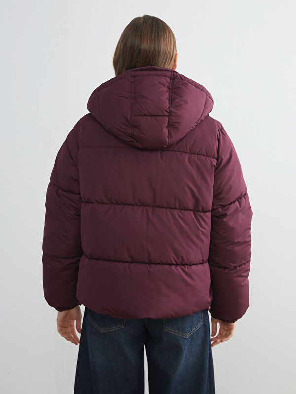 Moudda LC Waikiki - Manteau matelassé en nylon Femme Bordeaux - Tunisie 5