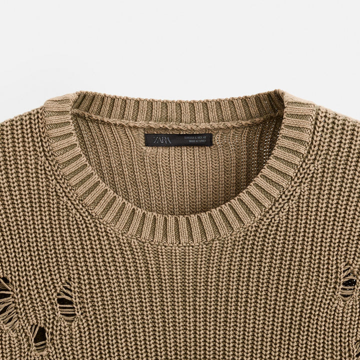 Moudda ZARA - Pull Coton - Acid Wash & Déchiré - Tunisie 3