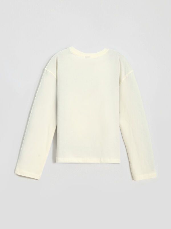 Moudda LC Waikiki - Body en jersey manches longues Fille Ecru - Tunisie 2