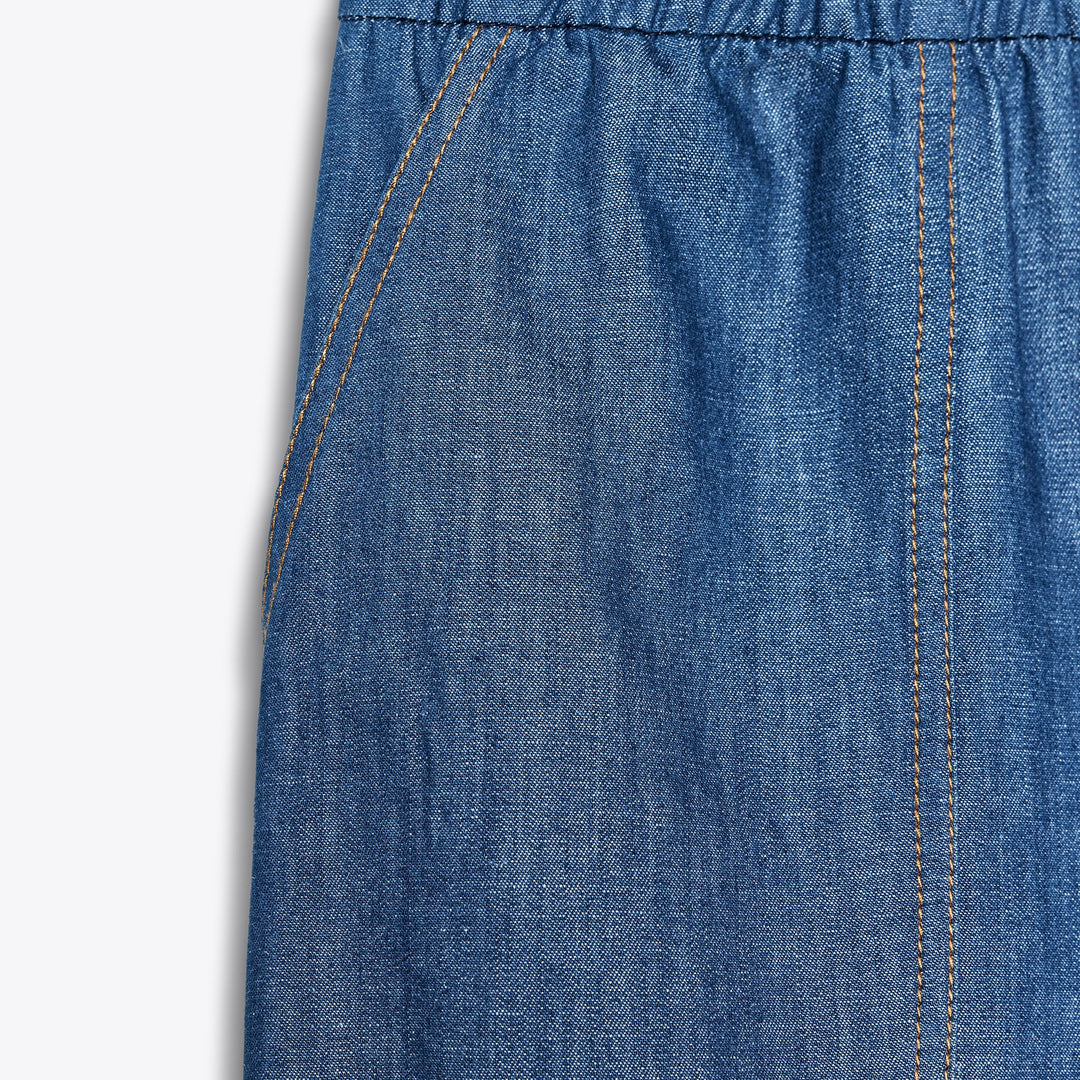Moudda ZARA - Pantalon Lin Indigo - Bas Élastique - Tunisie 3