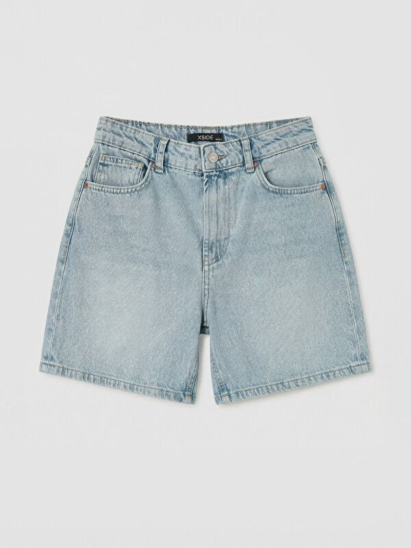 Moudda LC Waikiki - Bermuda en denim pour Femme couleur Bleu clair - Tunisie 1