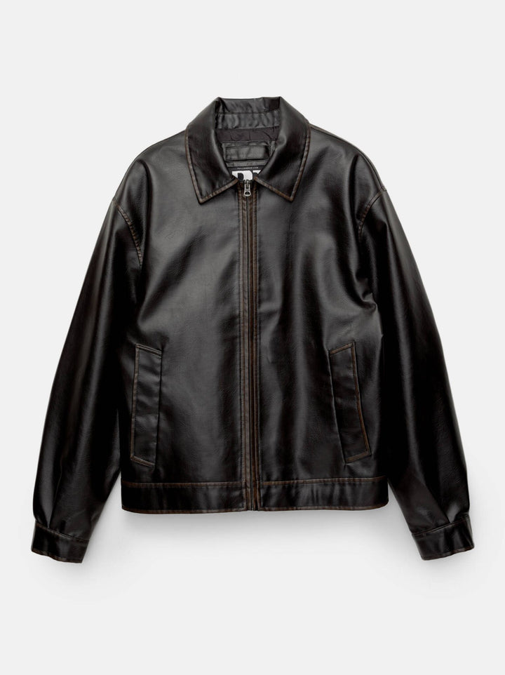 Moudda PULL & BEAR - Veste Boxy PU Lavée - Col Chemisier - Tunisie 3