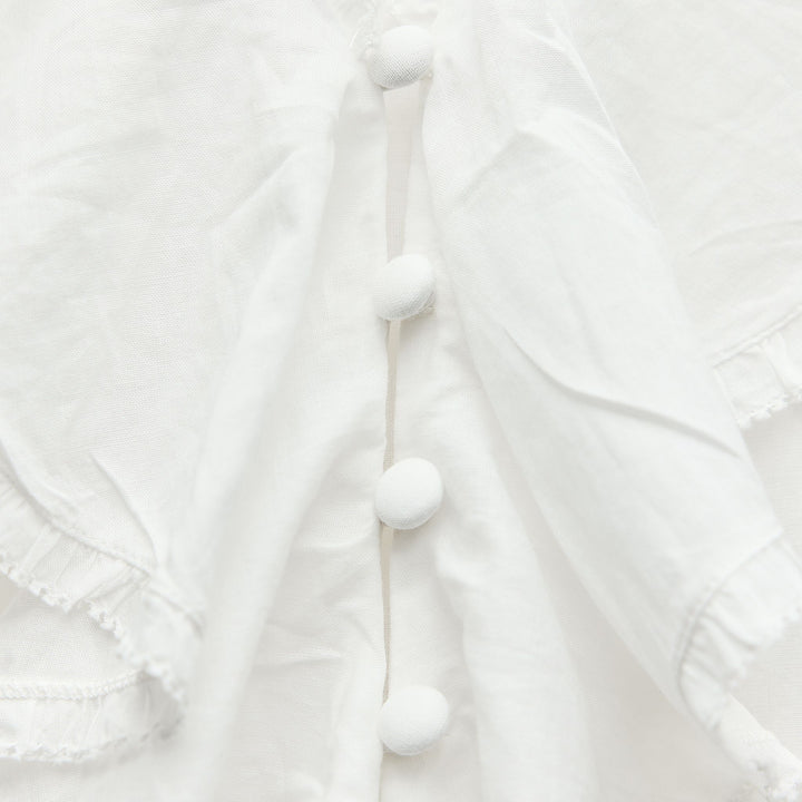 Moudda ZARA - Chemise voile volants fagotage manches 3/4 - Tunisie 4